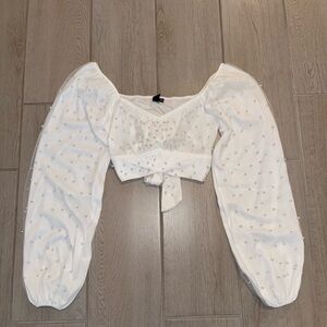 Pearl beaded blouse
